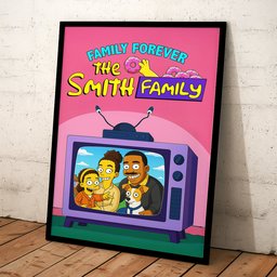 Family Forever Simpsonized Portrait - Personalized Photo Poster – view 5