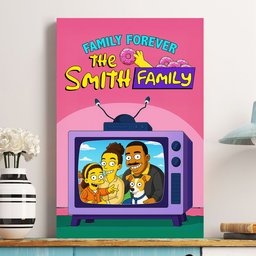 Family Forever Simpsonized Portrait - Personalized Photo Poster – view 7