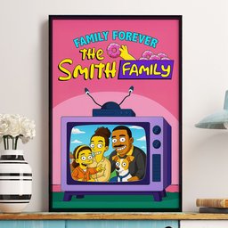 Family Forever Simpsonized Portrait - Personalized Photo Poster – view 8