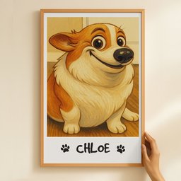 Custom Funny Pet Caricature Portrait For Dog Lovers, Cat Lovers - Personalized Photo Poster – view 7