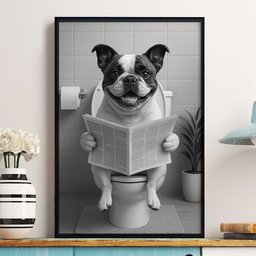 Dog On Toilet - Funny Bathroom - Personalized Photo Poster – view 8