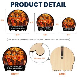 Caricature Wall Art For Friend, Bestie - Cartoon Your Photo - Personalized Wooden Photo Car Visor Clip – view 5