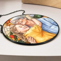 Custom Photo Portrait Mom Grandma Parents Family - Personalized Window Hanging Suncatcher – view 4