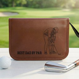 Best Dad By Par Custom Photo Sketch Line Art - Personalized Golf Bag – view 2