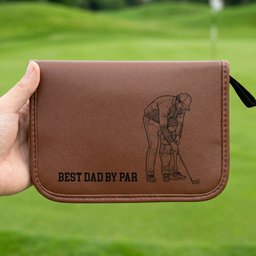 Best Dad By Par Custom Photo Sketch Line Art - Personalized Golf Bag – view 4