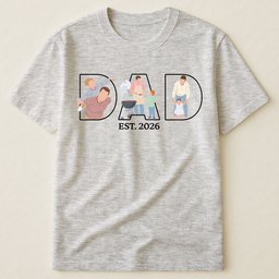 Father's Day Gift Custom Dad Portrait For Father, New Dad - Faceless Art - Personalized Shirt – view 5