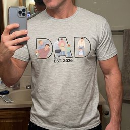 Father's Day Gift Custom Dad Portrait For Father, New Dad - Faceless Art - Personalized Shirt – view 6