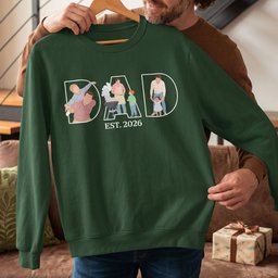 Father's Day Gift Custom Dad Portrait For Father, New Dad - Faceless Art - Personalized Shirt – view 7