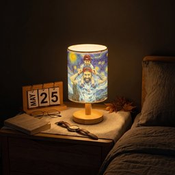Custom Photo Van Gogh Style Father's Day Gift For New Dad, Husband - Personalized Fabric Lamp – view 6