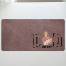 New Dad, Mom - Custom Faceless Photo Illustration Art - Personalized Desk Mat – view 2