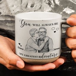My Greatest Adventure Couple Photo Sketch Line Art Anniversary Gift For Him, Her - Personalized Mug – view 5