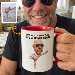 Caricature Funny Mug For Dad, Family - Custom Cartoon Drawing From Photo - Personalized Mug – view 4