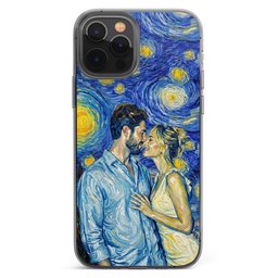 Custom Couple Photo Van Gogh Art Matching Phone Case Anniversary Gifts - Personalized Phone Case – view 4