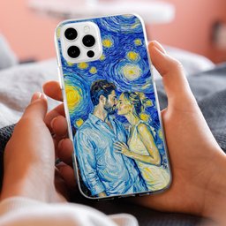 Custom Couple Photo Van Gogh Art Matching Phone Case Anniversary Gifts - Personalized Phone Case – view 7