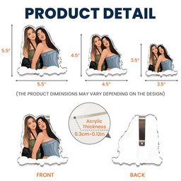 Turn Your Photo Into Art - Besties Forever, Friendship Thank You Gift - Personalized Car Visor Clip – view 6