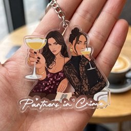 Turn Your Photo Into Art - Besties Forever, Friendship Thank You Gift - Personalized Keychain – view 5