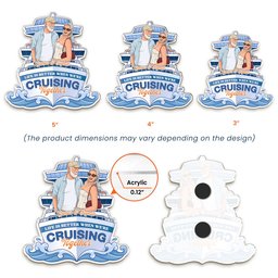Custom Photo Cartoon Art Cruise Partners Cruise Door Decor Gift For Couple - Personalized Magnet – view 6