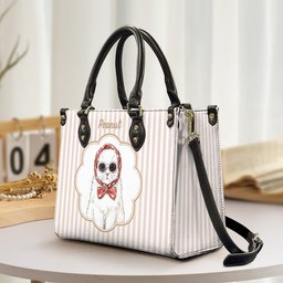 Custom Bag With Pet Photo Watercolor - Personalized Leather Bag – view 4
