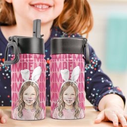 Custom Kid Photo Watercolor Back To School Gifts For Son, Daughter, Grandkids - Personalized Water Bottle – view 4