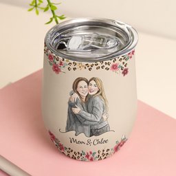 To My Badass Daughter This Is Your Reminder Custom Photo - Personalized Wine Tumbler – view 5