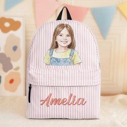 Custom Photo & Name Back To School Gift For Son, Daughter, Grandkids - Personalized Backpack – view 2
