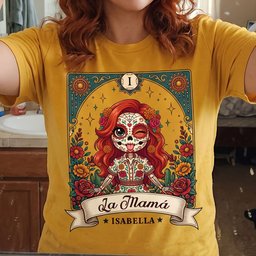 Custom Portrait Day Of The Dead Funny Mexican Mom Wife Gift For Her - Personalized Shirt – view 4