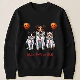 Custom Pet Photo Creepy Clown - Personalized Shirt – view 7