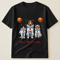 Custom Pet Photo Creepy Clown - Personalized Shirt – view 5