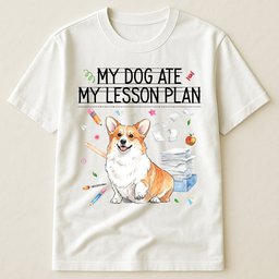 My Dog Ate My Lesson Plan Custom Pet Photo Back To School Gifts For Teacher - Personalized Shirt – view 2