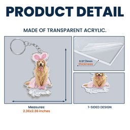 Custom Pet Portrait - Turn Photo Into Art, Gifts For Dog Lovers, Cat Lovers - Personalized Keychain – view 6