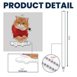 Custom Pet Portrait - Turn Photo Into Art, Gifts For Dog Lovers, Cat Lovers - Personalized Rear View Mirror Accessory – view 
