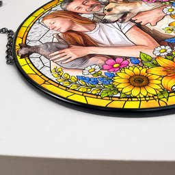 Custom Photo Family Gifts Anniversary Gifts For Her, Wife, Mom - Personalized Window Hanging Suncatcher – view 6