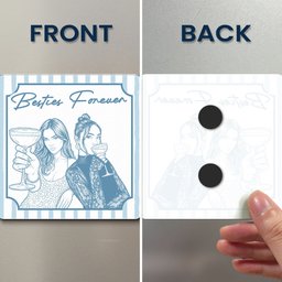 Turn Your Photo Into Art - Friendship Thank You Gift For Besties, Sisters - Personalized Magnet – view 5