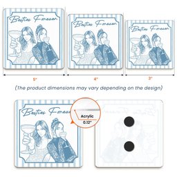 Turn Your Photo Into Art - Friendship Thank You Gift For Besties, Sisters - Personalized Magnet – view 6