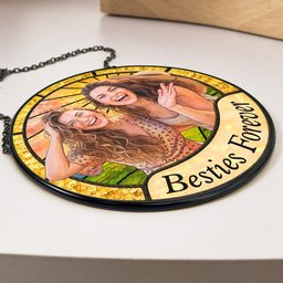 Friendship Gifts Photo Stained Glass - Personalized Window Hanging Suncatcher – view 5