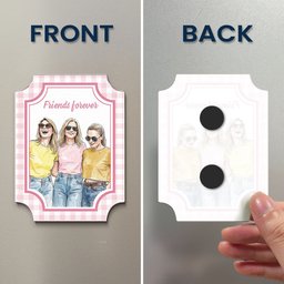 Custom Photo Watercolor Besties Forever, Friendship Thank You Gift - Personalized Magnet – view 4