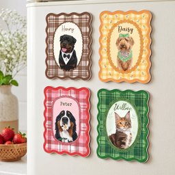 Custom Pretty Pet Portrait - Gifts For Dog Lovers, Cat Lovers - Personalized Magnet – view 2