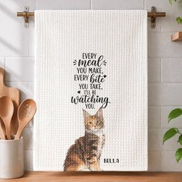 Turn Pet Photo Into Art - Bath Bar Dining Room Decor Cute Dog, Cat Lovers - Personalized Kitchen Towel – view 4