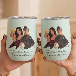 Turn Photo Into Art - Friendship Thank You Gifts - Personalized Wine Tumbler – view 2