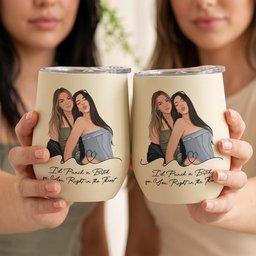 Turn Photo Into Art - Friendship Thank You Gifts - Personalized Wine Tumbler – view 5