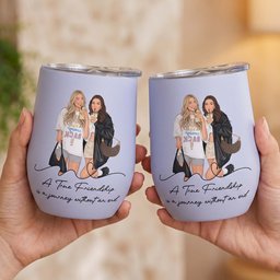 Turn Photo Into Art - Friendship Thank You Gifts - Personalized Wine Tumbler – view 6