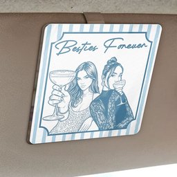 Turn Your Photo Into Art - Friendship Thank You Gift For Besties, Sisters - Personalized Car Visor Clip – view 4