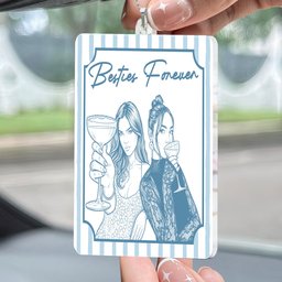 Turn Your Photo Into Art - Friendship Thank You Gift For Besties, Sisters - Personalized Rear View Mirror Accessory – view 4