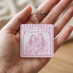 Turn Your Photo Into Art - Friendship Thank You Gift For Besties, Sisters - Personalized Keychain – view 5