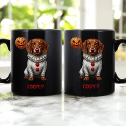 Scary Halloween Clown Gift For Pet Lover - Personalized Mug – view 2