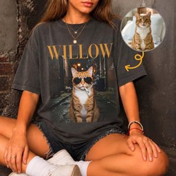 Custom Pet Portrait Funny Meme Gift For Pet Lovers Vintage Graphic Tee - Personalized Shirt – view 2