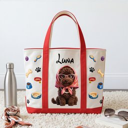 Cartoon Your Pet Photo - Cute 3D Cartoon Style For Dog Mom, Cat Mom - Personalized Tote Bag – view 4