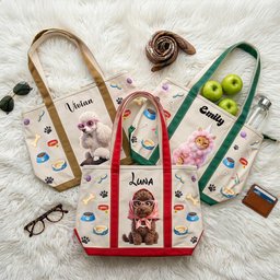 Cartoon Your Pet Photo - Cute 3D Cartoon Style For Dog Mom, Cat Mom - Personalized Tote Bag – view 6