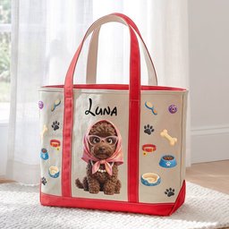 Cartoon Your Pet Photo - Cute 3D Cartoon Style For Dog Mom, Cat Mom - Personalized Tote Bag – view 7