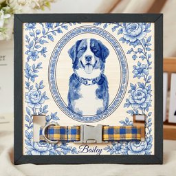 Custom Photo Memorial Pet Collar Holder Sign, Dog Memorial Gifts - Personalized Frame – view 2